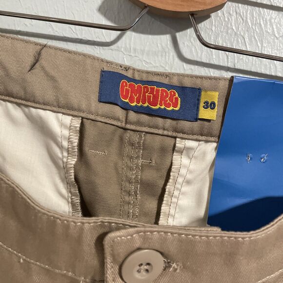 NWT Empyre Tan Wide Leg Cargo Pants Relax Loose Fit Sz 30 - Picture 3 of 4